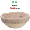Gärkorb Set 2er – Rattan Brotgärkörbchen rund & oval mit Produktbild-Vorschau 2