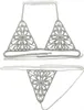1 Set Frauen Körper Kette Anzug Glänzenden Strass y Floral Produktbild-Vorschau 1
