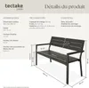 Banc de jardin Line 2 places avec structure en aluminium Voir les images du produit 6
