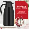 HGMD Thermoskanne - 2 Liter - Isolierkanne - Schwarz - Produktbild-Vorschau 2