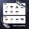 A diagram showing input and output devices compatible with an HDMI cable, with the cable itself prominently displayed. Voir les images du produit