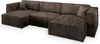Masseno Ecksofa SARMO P mit Schlaffunktion U-Form, Sofa mit Produktbild-Vorschau 2
