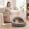 PawHut Katzenbett Plüsch Katzenhöhle mit abnehmbarem Produktbild-Vorschau 2
