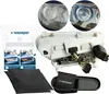 A collage of product images featuring car headlight moisture absorbers, a disassembled car headlight, and promotional before/after images of headlights. Produktbild-Vorschau