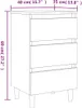 The Living Store Nachttisch mit Massivholz-Beinen Betongrau Produktbild-Vorschau 11