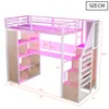 Flieks Etagenbett Metallbett 90x200cm mit Schreibtisch und Produktbild-Vorschau 4