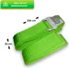 A green strap with a metal buckle, with dimensions indicated. Produktbild-Vorschau