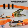 4x 35mm Spanngurt Auto Transport Zurrgurt Radsicherung PKW Produktbild-Vorschau 4