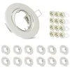 ZMH 12ER GU10 Einbaurahmen Set - Weiss Einbaustrahler Produktbild-Vorschau 1