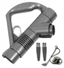 A gray vacuum cleaner handle attachment and two small brushes are shown on a white background, with a small vacuum cleaner in the lower right corner. Produktbild-Vorschau