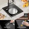 Granitspüle mit Siphon 40 x 45 cm, pflegeleichte & Produktbild-Vorschau 9