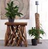 ÄSTE SITZ BÄNKCHEN "WOODS" | Teak, 48cm | Natur Blumen Bank Produktbild-Vorschau 3