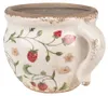 Clayre & Eef Pot de fleurs 17x14x12 cm Beige Rouge Voir les images du produit 2
