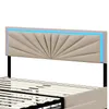 Letto imbottito INONEFT, 160x200 cm, con 4 cassetti. Letto Anteprima dell’immagine prodotto 9