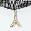 Gothic Choker Kropfband mit Straß Eiffelturm Anhänger Produktbild-Vorschau 2