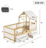 Flieks Hochbett 90x200cm mit 4 Schubladen, Kinderbett Produktbild-Vorschau 4