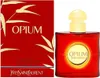 A product shot of YSL Opium perfume bottle and its packaging. Náhľad obrázku produktu