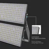 Two LED floodlights are shown, with a close-up inset highlighting a heat dissipation system. Anteprima dell’immagine prodotto