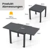 COSTWAY Gartentisch Alu 80/160x80cm ausziehbar, Esstisch Produktbild-Vorschau 3