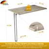 Table pliante murale avec pieds Plateau 80x50 cm en bois de Voir les images du produit 5