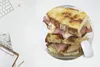 MuchoWow® Mauspad Mousepad Turm der Sandwiches 50x50 cm - Produktbild-Vorschau 5