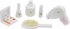 A collection of wooden toy beauty products arranged on a white background. Podgląd zdjęcia produktu