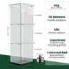 INONEFT Glasvitrine Standvitrine mit LED-Beleuchtung, Türen Produktbild-Vorschau 7