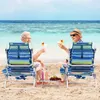 COSTWAY Set da 2 sedie da spiaggia con tavolino, sedie da Anteprima dell’immagine prodotto 2