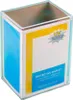 A clear plastic display case for Funko POP! figures, with informational graphics on the front. Anteprima dell’immagine prodotto