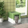 PawHut Katzentoilette Katzenklo mit Deckel Schaufel Produktbild-Vorschau 2