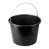 A black plastic bucket with a metal handle, shown from a slightly elevated front-facing angle against a white background. Náhľad obrázku produktu