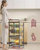 Servírovací vozík s 5 úrovněmi, vozík s výsuvnými koši Náhled obrázku produktu 3