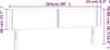The Living Store Kopfteil mit Ohren Schwarz 203x16x78/88 cm Produktbild-Vorschau 7