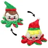 Oktopus Weihnachten Plüsch Anhänger wendbar - ca. 7 cm Produktbild-Vorschau 3