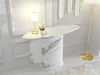 Oválný konzolový stolek GERSON - bílý mramor Náhled obrázku produktu 3