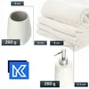 KADAX Zestaw Łazienkowy Biały Dozownik + Kubek Podgląd zdjęcia produktu 3