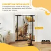 PawHut Barrière de sécurité animaux de 104H cm avec porte Voir les images du produit 8