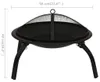 vidaXL Ohnisko a gril 2 v 1 s pokrom 56x56x49 cm Oceľ Náhľad obrázku produktu 7