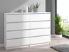 Komoda s 8 zásuvkami 140 cm WC skrinka príborník príborník Náhľad obrázku produktu 3