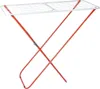 A red and white drying rack against a white background. Voir les images du produit