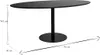 Miliboo - Schwarzer ovaler Design-Esstisch B170 cm HALIA Produktbild-Vorschau 5