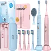 OMEO | Schallzahnbürsten Set - 2 Stück - Blau und Pink - UV Produktbild-Vorschau 12