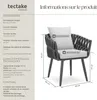 Lot de 2 chaises Lugano au design « corde » avec structure Voir les images du produit 6