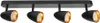 OVO 4 Black Gold plafoniera spot quadrupla, nastro, IP20, Anteprima dell’immagine prodotto 1