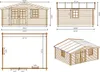 Abri de jardin en bois - 20m2 - 5x4m - Traité - Ep. 45mm - Voir les images du produit 3