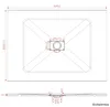 SMC Duschwanne 140x100cm weiß Steinoptik mit Ablaufgarnitur Produktbild-Vorschau 7