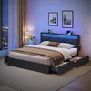 VASAGLE Polsterbett und 7-Zonen Matratze Set, 160 x 200 cm, Produktbild-Vorschau 2