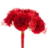 Bouquet con 7 garofani Garofani rossi Fiori artificiali Anteprima dell’immagine prodotto 2