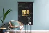 MuchoWow® Wandteppich Wandbehang Zitate - Magie - Gold - Produktbild-Vorschau 5