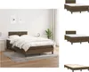 vidaXL Boxspringbett mit Matratze Dunkelbraun 120x200 cm Produktbild-Vorschau 1